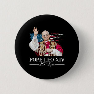 Macaron Rond 5 Cm Le cardinal Robert Prevost Chemise le pape Leo Xiv