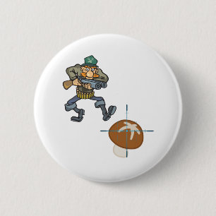 Macaron Rond 5 Cm Le Chasseur De Champignons Vient