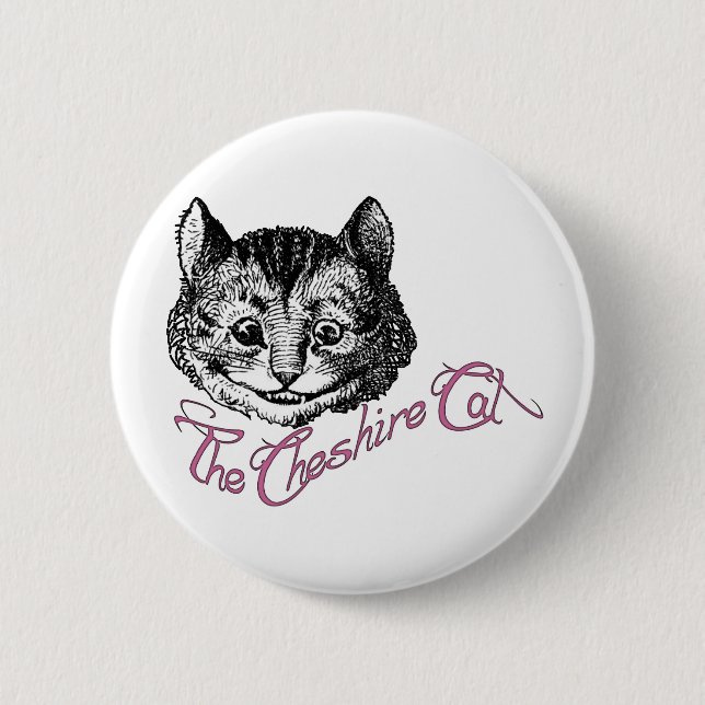 Macaron Rond 5 Cm Le chat de Cheshire (Devant)