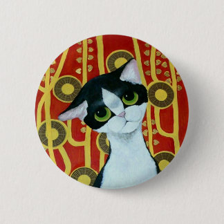 Macaron Rond 5 Cm Le chat de Klimt
