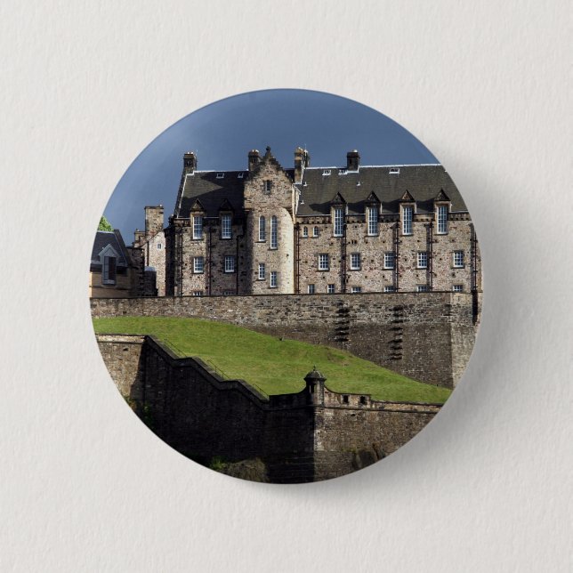 Macaron Rond 5 Cm le château d'edinburgh (Devant)