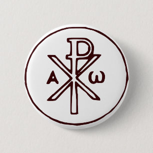 Macaron Rond 5 Cm Le christogramme Chi-Rho symbole