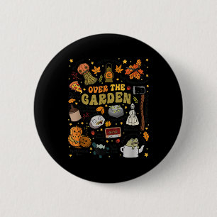 Macaron Rond 5 Cm Le Citrouille du mur du jardin d'Halloween s'effon