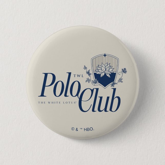 Macaron Rond 5 Cm Le Club White Lotus Polo (Devant)