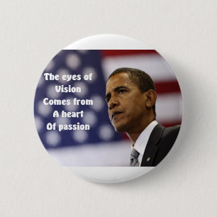 Macaron Rond 5 Cm Le coeur de passion de Barack Obama