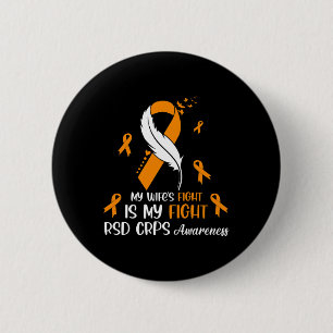 Macaron Rond 5 Cm Le combat de ma femme est mon combat Rsd Crps sens