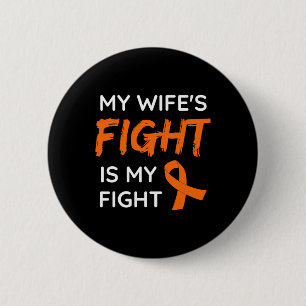 Macaron Rond 5 Cm Le combat de ma femme est mon combat Sensibilisati