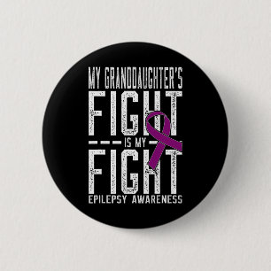 Macaron Rond 5 Cm Le combat de ma petite-fille est mon combat Sensib
