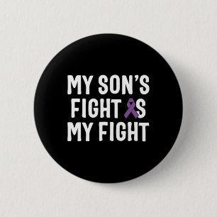 Macaron Rond 5 Cm Le combat de mon fils est ma lutte contre le cance