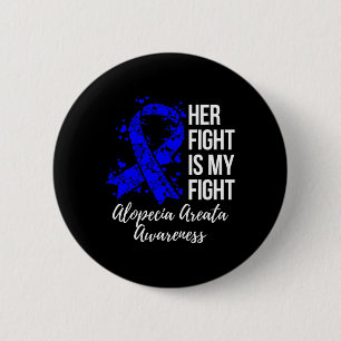 Macaron Rond 5 Cm Le combat est mon combat Alopecia Areata Sensibili