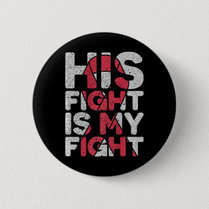 Macaron Rond 5 Cm Le combat est mon support de cerveau de combat Ane