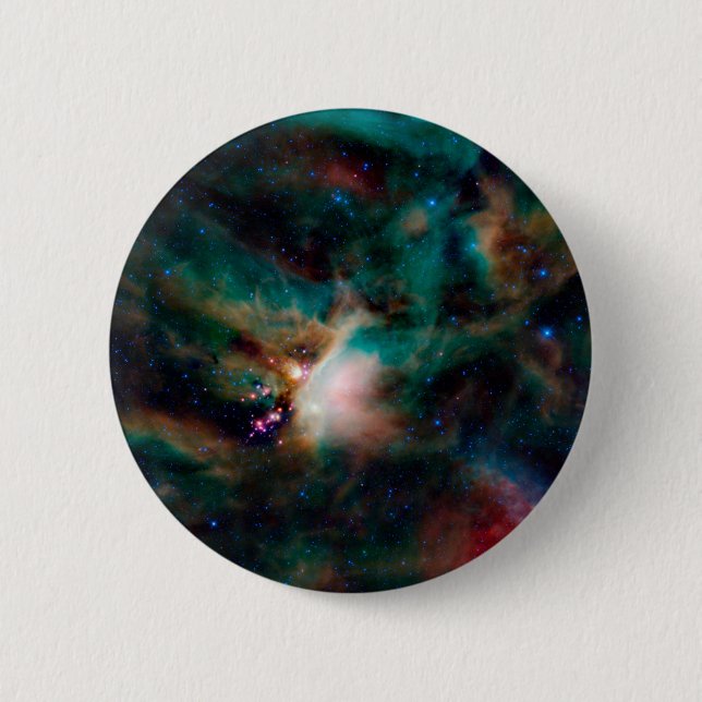 Macaron Rond 5 Cm Le Complexe Nuageux De Rho Ophiuchi. (Devant)