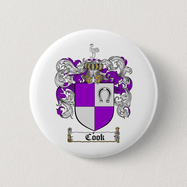 MACARON ROND 5 CM LE CREST DE FAMILLE DE CUISINIER - MANTEAU DE (Devant)