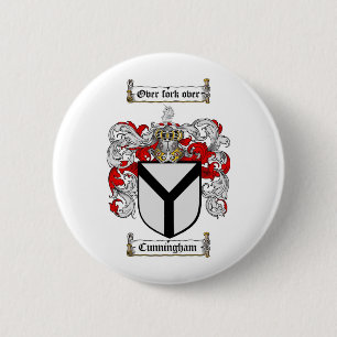 MACARON ROND 5 CM LE CREST DE FAMILLE DE CUNNINGHAM - MANTEAU DE