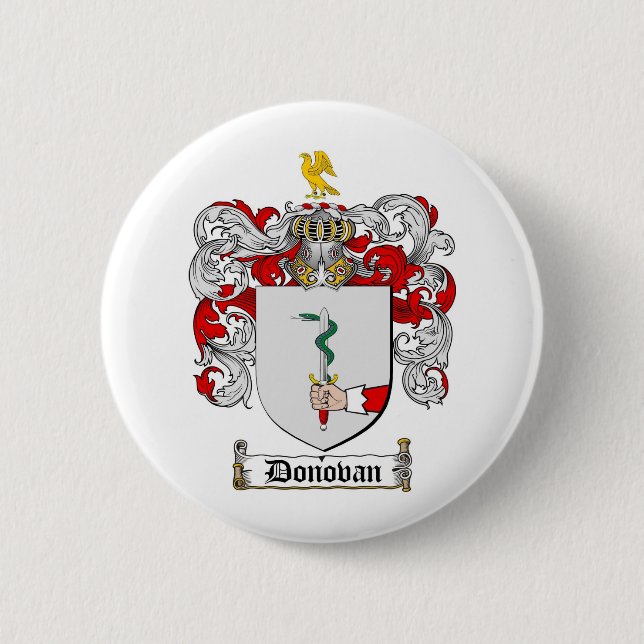 MACARON ROND 5 CM LE CREST DE FAMILLE DE DONOVAN - MANTEAU DE (Devant)