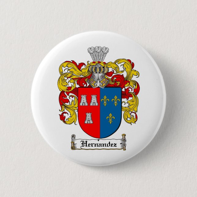 MACARON ROND 5 CM LE CREST DE FAMILLE DE HERNANDEZ - MANTEAU DE (Devant)