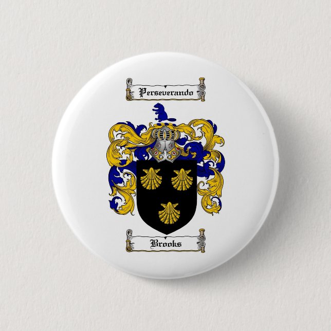 MACARON ROND 5 CM LE CREST DE FAMILLE DE RUISSEAUX - MANTEAU DE (Devant)