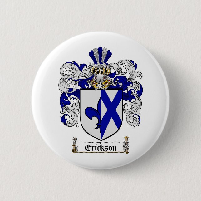 MACARON ROND 5 CM LE CREST DE FAMILLE D'ERICKSON - MANTEAU (Devant)