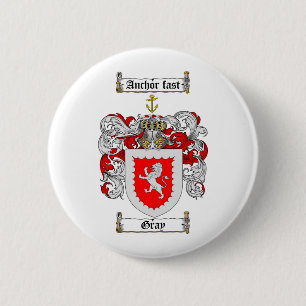 MACARON ROND 5 CM LE CREST GRIS DE FAMILLE - MANTEAU DES BRAS GRIS