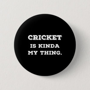 Macaron Rond 5 Cm Le cricket est plutôt mon truc Cadeaux pour joueur