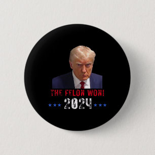 Macaron Rond 5 Cm Le criminel a gagné Trump a gagné élection Préside