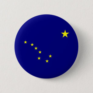Macaron Rond 5 Cm Le drapeau de l'Alaska