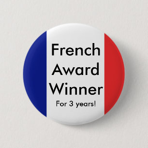 Macaron Rond 5 Cm le drapeau français, Français attribuent le