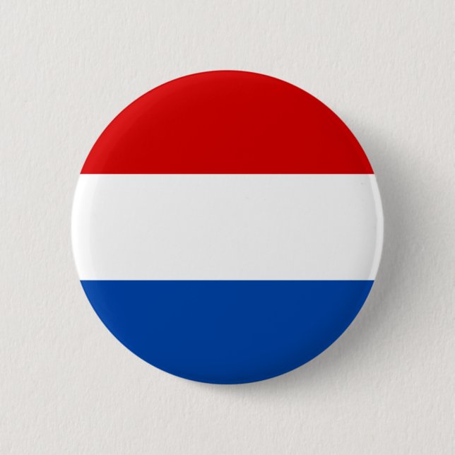 Macaron Rond 5 Cm Le drapeau néerlandais (Devant)