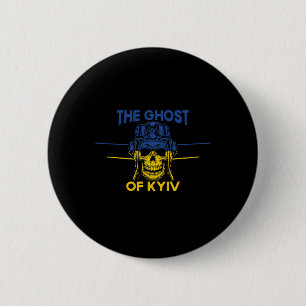 Macaron Rond 5 Cm Le Fantôme de Kyiv Soutien Ukraine T-shirt #nowar 