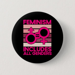 Macaron Rond 5 Cm Le féminisme inclut tous les sexes