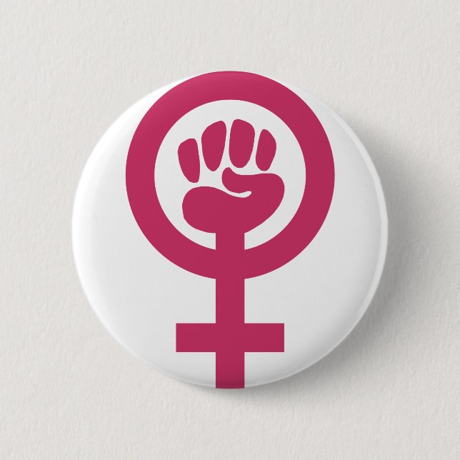 Macaron Rond 5 Cm Le féminisme pour la victoire (Devant)