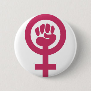 Macaron Rond 5 Cm Le féminisme pour la victoire