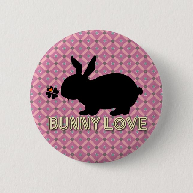 Macaron Rond 5 Cm Le fond d'amour de lapin (Devant)