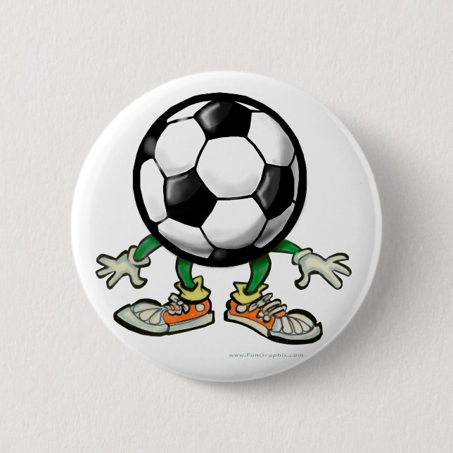 Macaron Rond 5 Cm Le football (Devant)