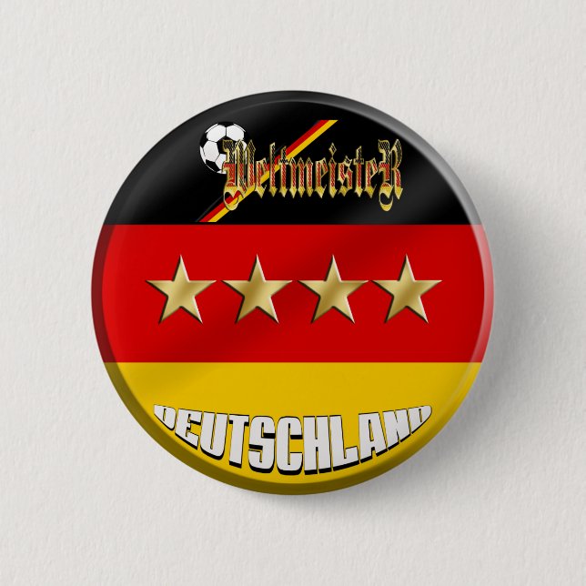 Macaron Rond 5 Cm Le football de l'Allemagne (Devant)