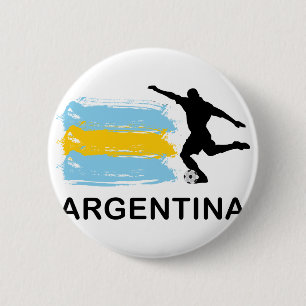 Macaron Rond 5 Cm Le football de l'Argentine
