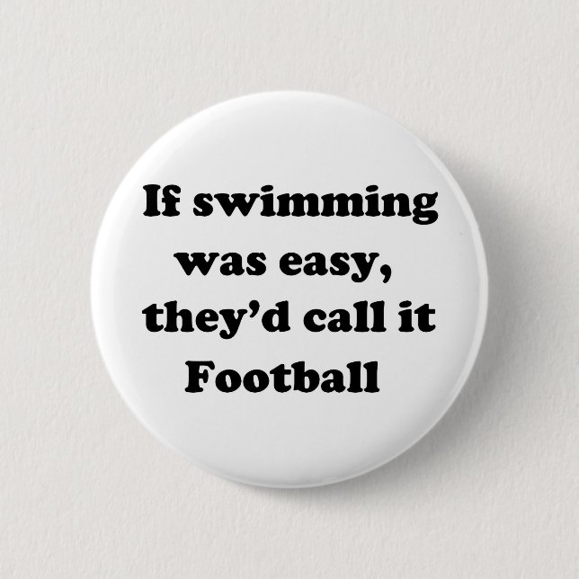 Macaron Rond 5 Cm Le football de natation (Devant)