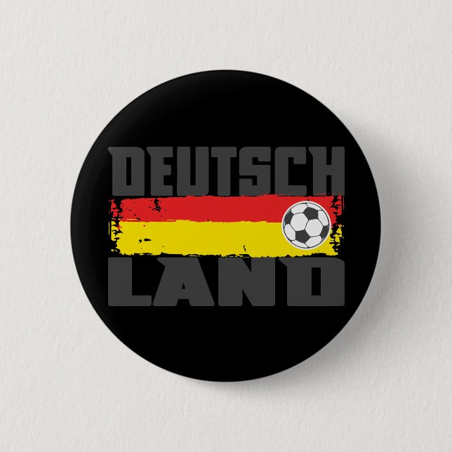 Macaron Rond 5 Cm Le football du Deutschland (Devant)