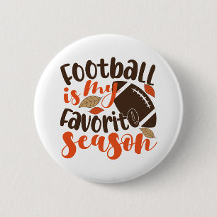Macaron Rond 5 Cm Le football est ma saison préférée