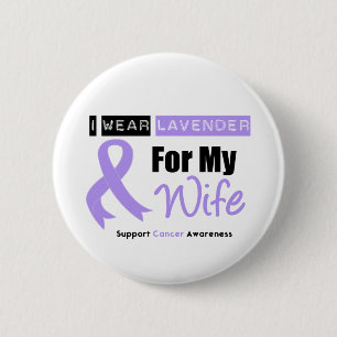 Macaron Rond 5 Cm Le Général Cancer I Wear Lavender pour mon épou