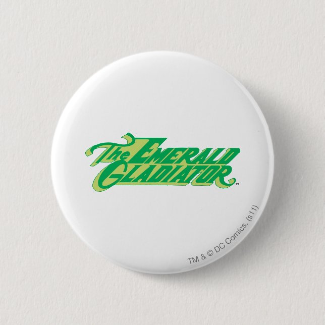 Macaron Rond 5 Cm Le gladiateur vert (Devant)