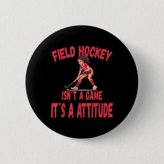 Macaron Rond 5 Cm Le hockey sur gazon n'est pas un jeu, c'est une at