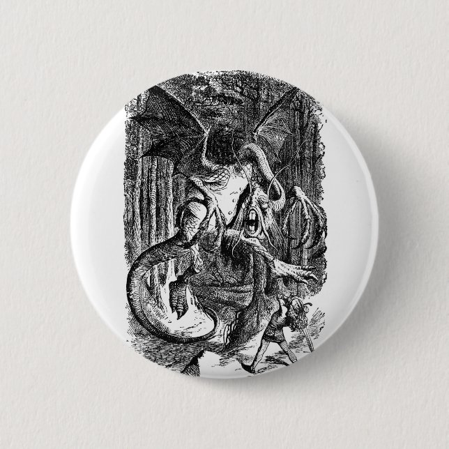 Macaron Rond 5 Cm Le Jabberwocky (Devant)