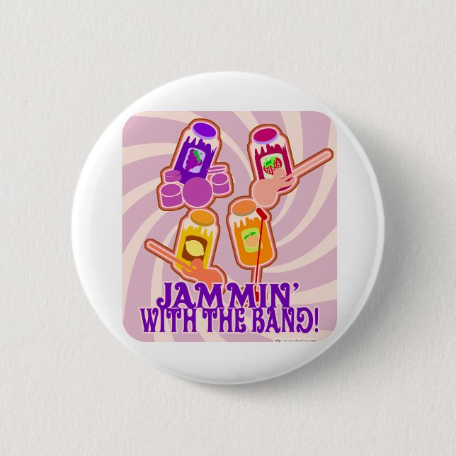 Macaron Rond 5 Cm Le Jammin Jam Band (Devant)