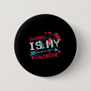 Macaron Rond 5 Cm Le jeu est valentin drôle joueur d'amour pixel rét