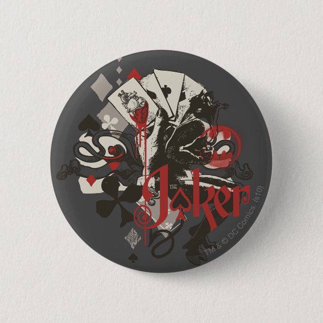 Macaron Rond 5 Cm Le Joker - 4 As Bleeding Heart Devil (Devant)