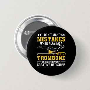 Macaron Rond 5 Cm Le joueur de trombone font créatif spontané