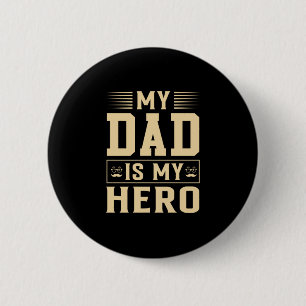 Macaron Rond 5 Cm Le Jour du Père My Dad Is My Hero