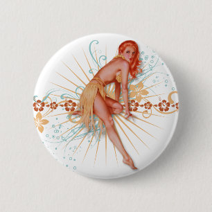 Macaron Rond 5 Cm Le kitsch Bitsch : Luau beau !