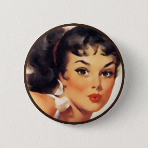 Macaron Rond 5 Cm Le kitsch BItsch : Portraits Pin-